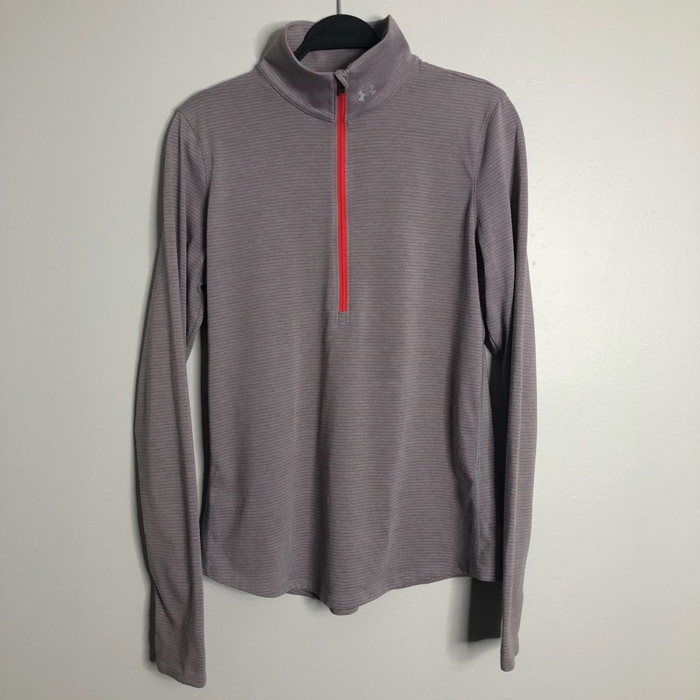 Woman's Large Under Armour Pullover Fitted Zip Threadborne Heatgear